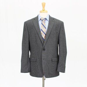 Chaps 44R Gray Check 2-Button Sport Coat Blazer Jacket V513